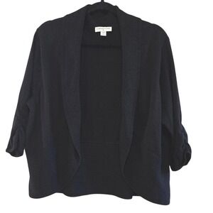 Coldwater Creek100 % cotton, black knit bolero style shrug/sweater. Size 2X